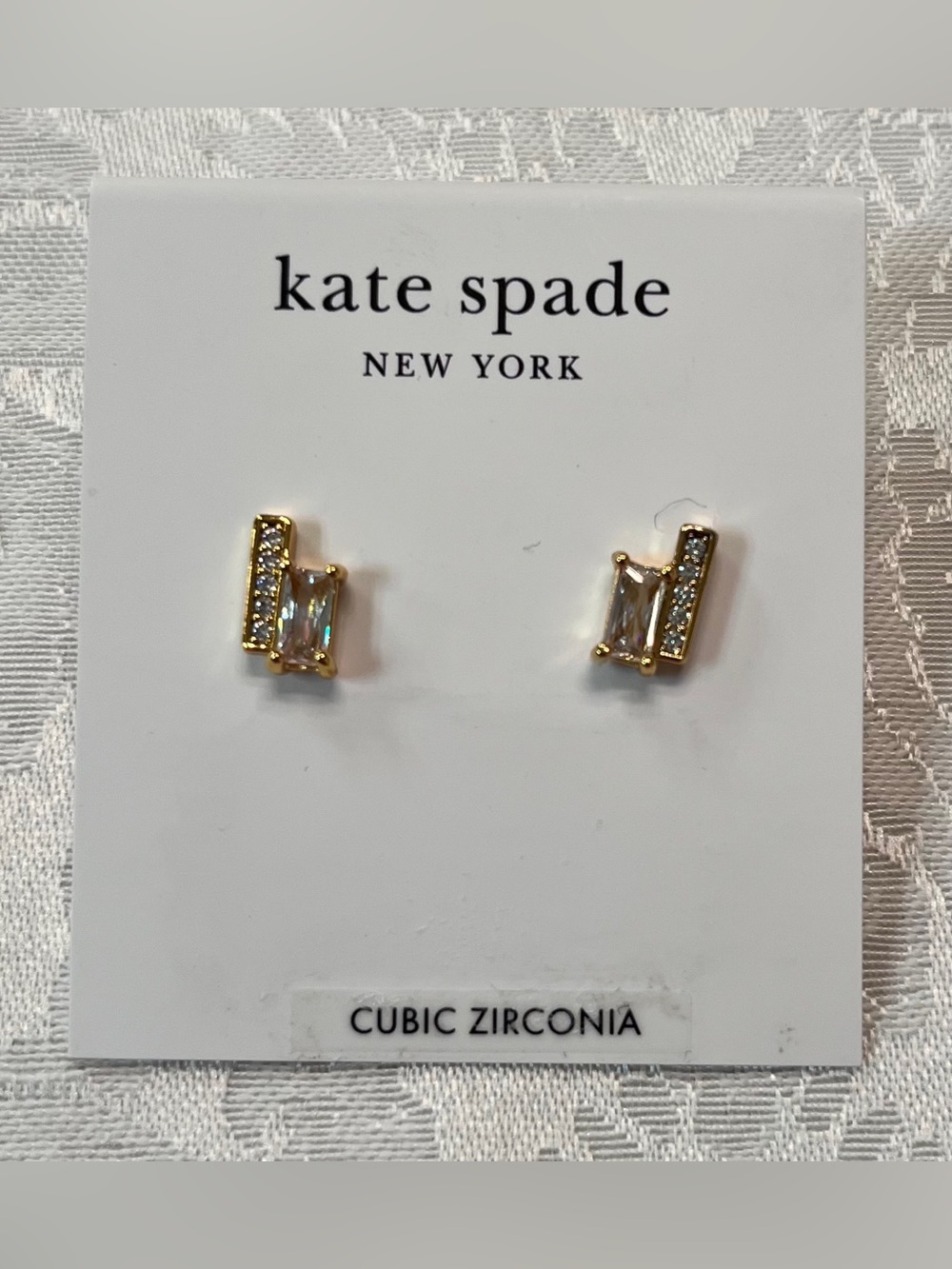 Kate Spade Gold and Crystal Stud Earrings ‘Precious Delight’